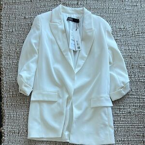 NWT Elegant White Blazer by ZARA